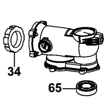 Корпус редуктора для перфоратора Black&Decker KD1250K 1004691-65