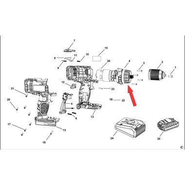 Редуктор для дрели-шуруповерта Stanley FMC601 90616208-02