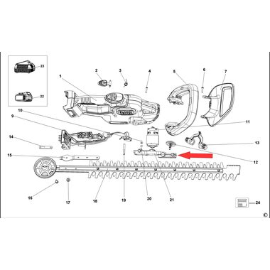 Редуктор для кустореза Black&Decker GTC5455PC 90638604