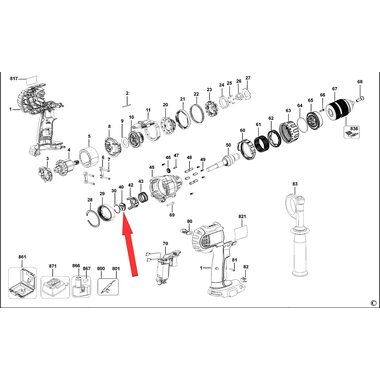 Кулачок для дрели-шуруповерта DeWalt DCD920 N016368