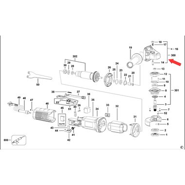 Корпус редуктора в сборе для болгарки Stanley FMEG125V N534105