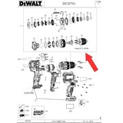 Редуктор в сборе для дрели-шуруповерта DeWalt DCD701 N681261