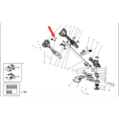 Плата печатная для триммера Black&Decker BCSTE636 N733531